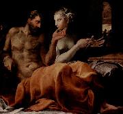 Francesco Primaticcio Odysseus und Penelope oil painting on canvas